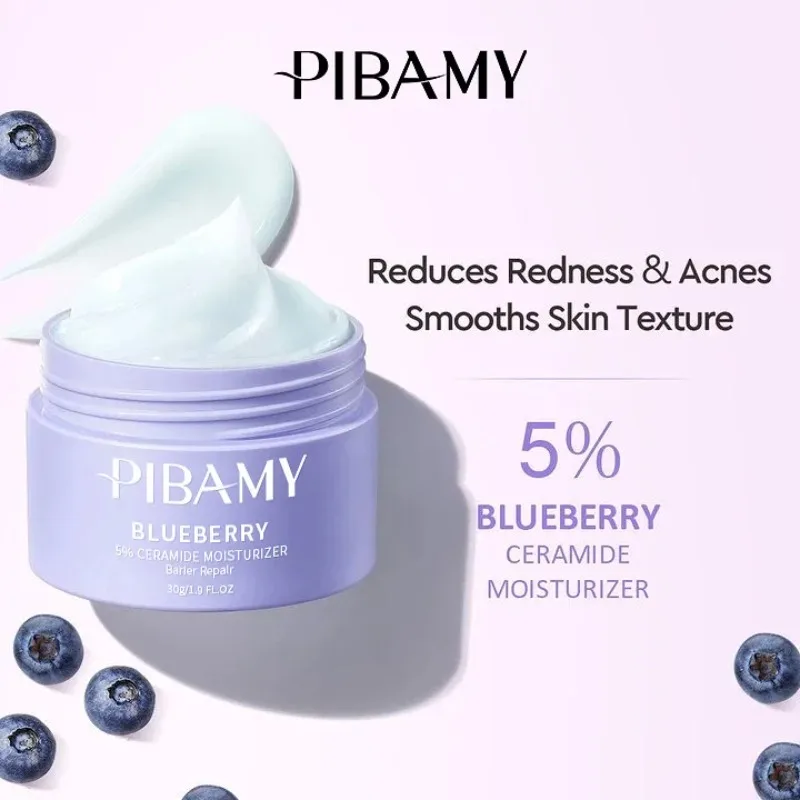 Advanced Blueberry Ceramide Moisturizing Cream for Fine Line Reduction and Deep Hydration - Anti-aging Formula for Radiant Skin