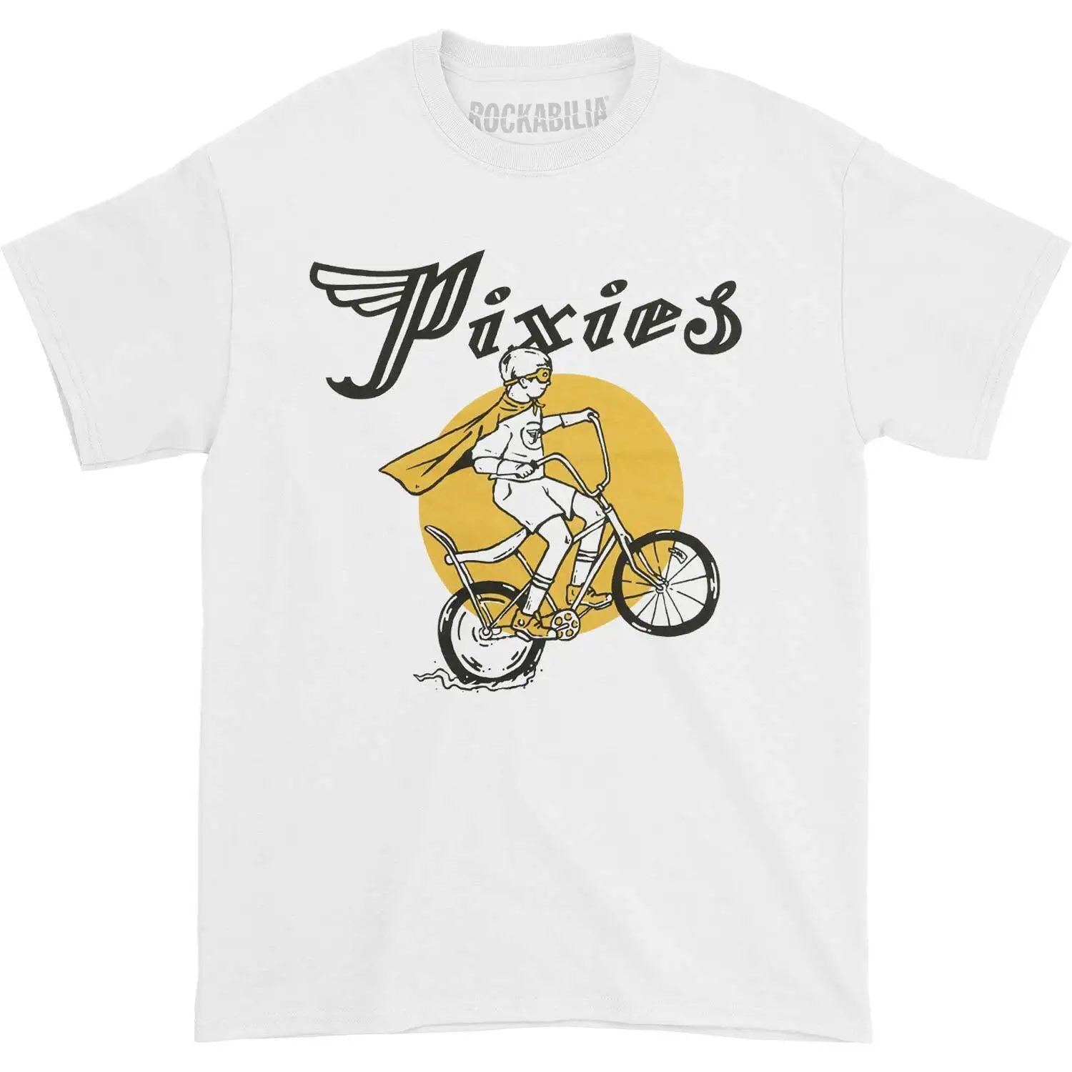 Men's Pixies Tony T-Shirt Large White Fashion Top Tee T Shirt Short Sleeve Cotton Men's Crew Neck Printed Tee