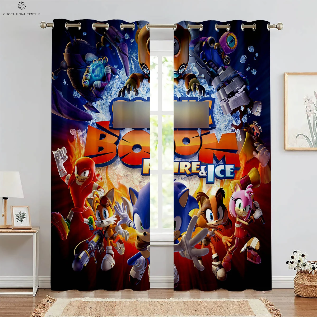 

Animated Cartoon 3D Printed Black Silk Blackout Curtains, High Quality, Bedroom, Living Room, Study Room, Decorative Curtain