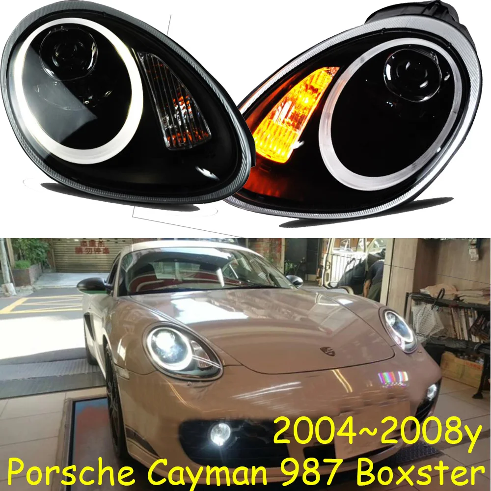 2004~2008 Car Bupmer Head Light For Porsche Cayman Headlight 987 Boxster Car Accessories LED HID Xenon Fog For Cayman Headlamp