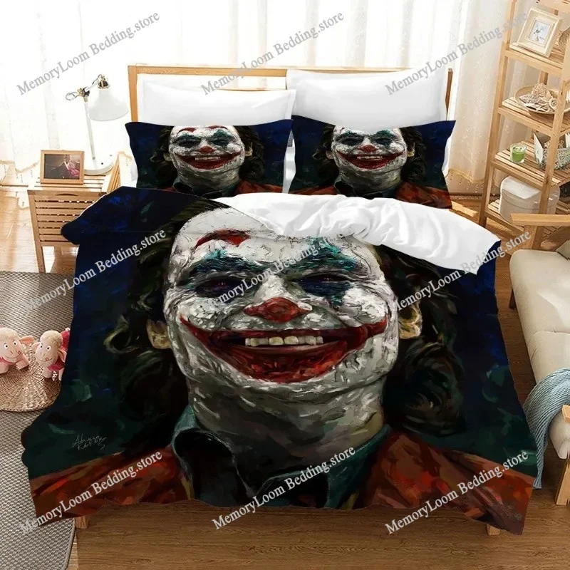 

IT Pennywise Clown 3D Printed Duvet Case Pillowcase Bedding Set Twin Full King for Kids Adults Bedroom Home Textileextile
