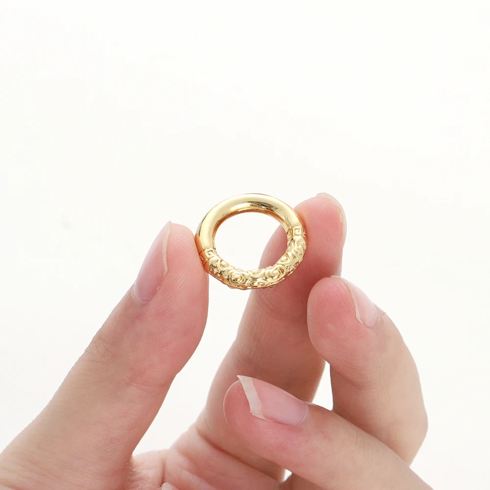 10Pcs/Lot 18K Gold Color Alloy Circle Shape Connectors for  Jewelry Making Necklace Supplies Diy Findings Accessories