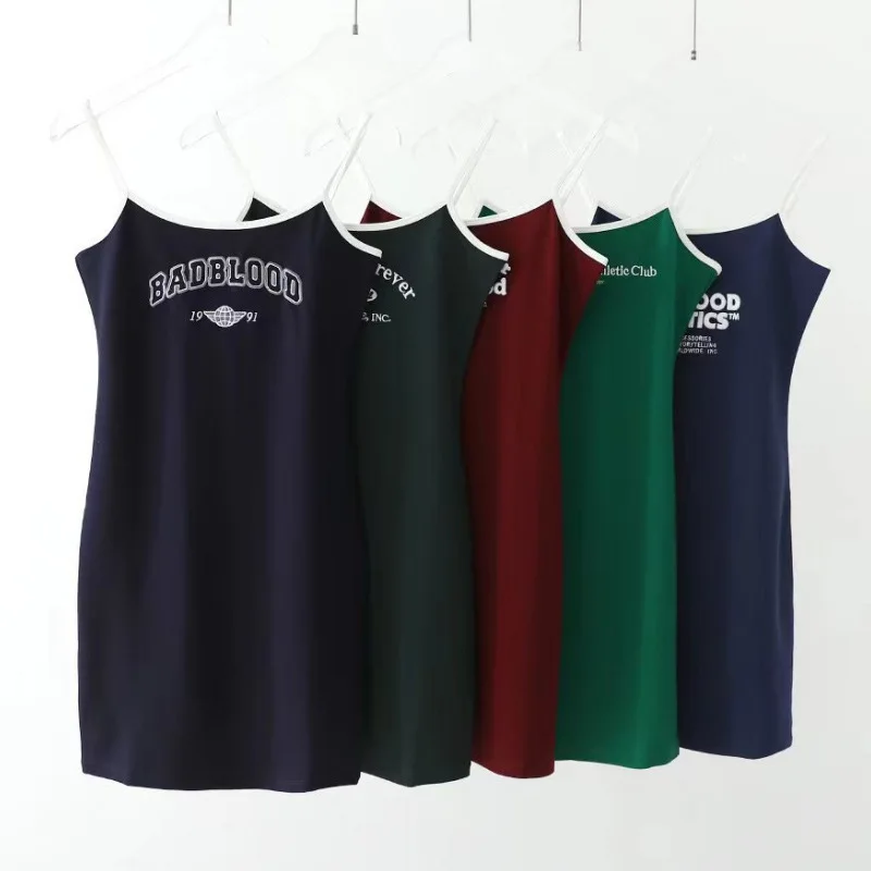 

Badblood Short Dress Fashion Sweatshirt Spice Girls Camisole Tank Bottom Sexy Package Hip Skirt Dress Tide