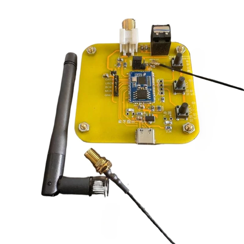 QCC5171 Bluetooth 5.3/QCC5181 Bluetooth 5.4 Receiver Decoding Board with Coaxial Fiber Output APTX-HD/LDAC