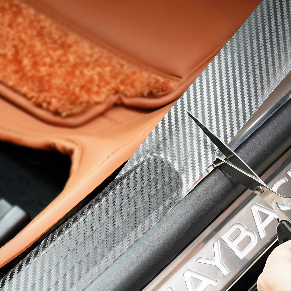 1 Roll 9m 3D Nano Carbon Fiber Car Door Edge Protector, PVC Waterproof Scratch-Resistant Tape, Universal Anti-Collision Film