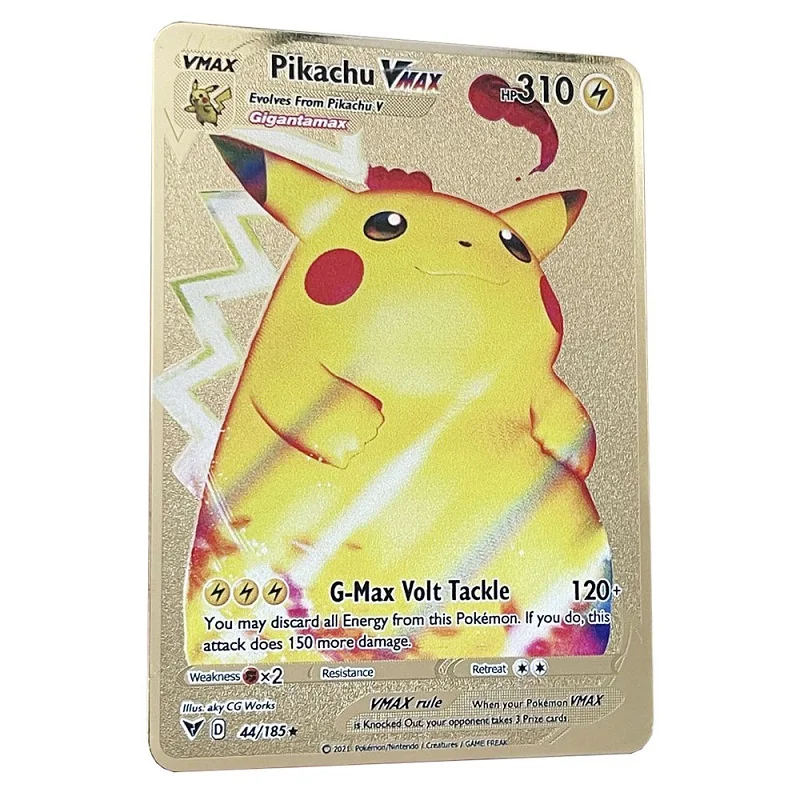 Pokemon Metallkarte 10.000 Punkte Arceus Charizard Raichu Super Card Golden English Mewtwo Vmax GX EX Weihnachtsgeschenk