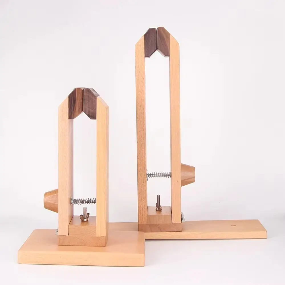 Adjustable Foldable Wooden Clamp Hand Stitching Extended Base Plate Leathercraft Wooden Clip Anti-slip Wood