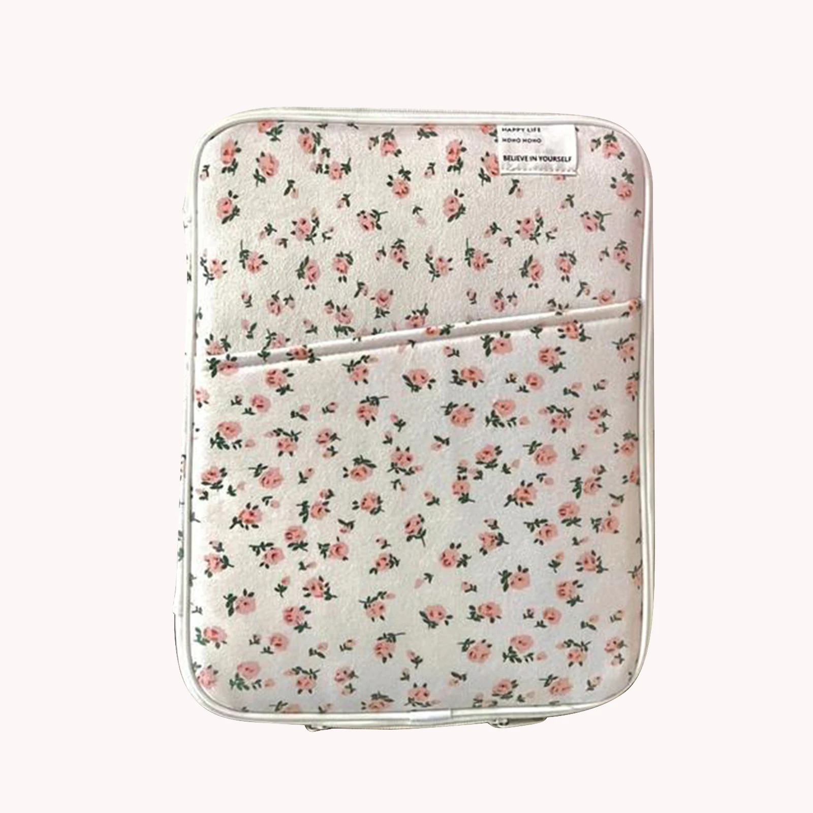 

Women Floral Puffy Laptop Sleeve Tablet Liner Pouch Laptop Bag Cover Computer Protective Sleeve for Office Accessories