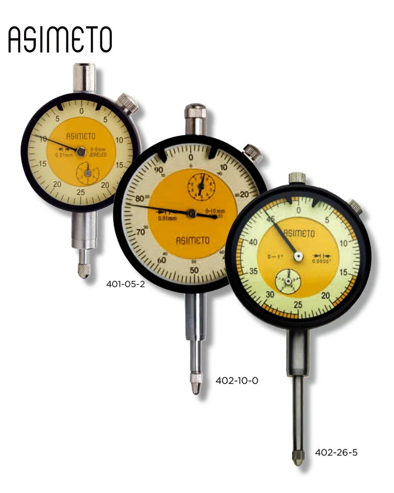 Germany ASIMETO high-precision lever Dial Indicator set of 402 dial indicators, small calibration gauge, lever indicator scale