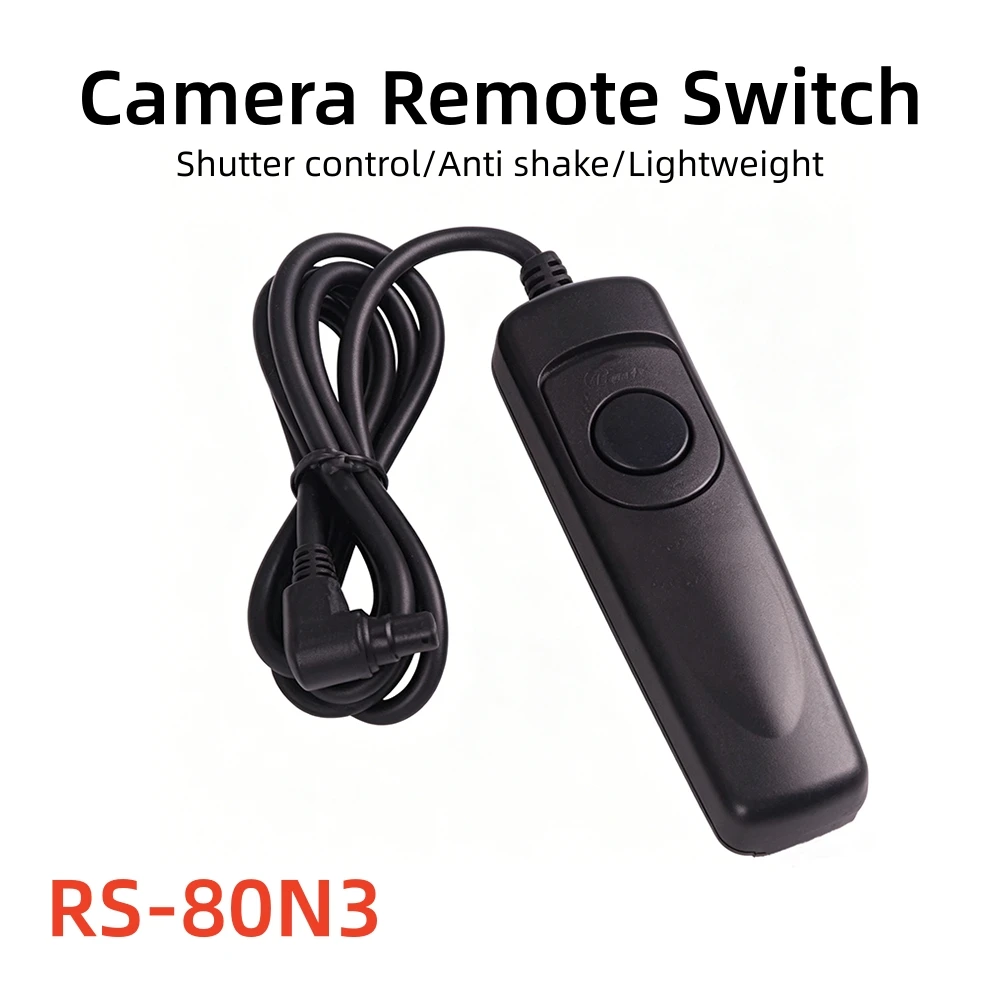 RS-80N3 Remote Control Shutter Release Cable for Canon E0S R1 R3 R5 R52 1D 1D2 1DX 5D 5D2 5D3 5D4 6D 6D2 7D2 7D Mark II III IV
