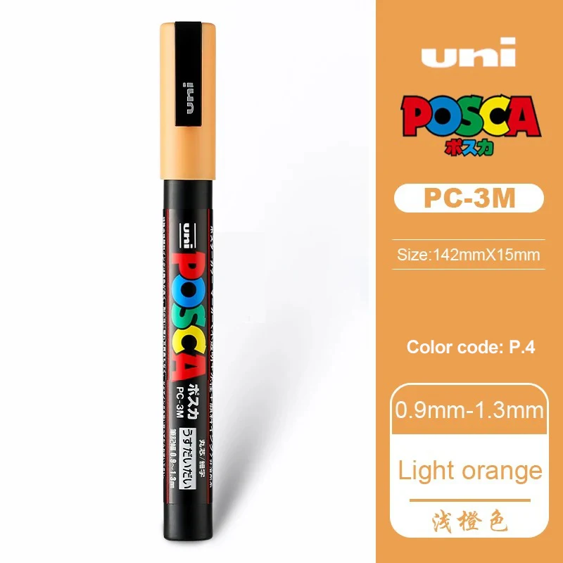 1 stücke Japan UNI POSCA Acryl Marker Stift PC-3M 0,9mm-1,3mm Stift auf wasserbasis POP Werbung Poster Graffiti 24 Farbe Kunst Malerei