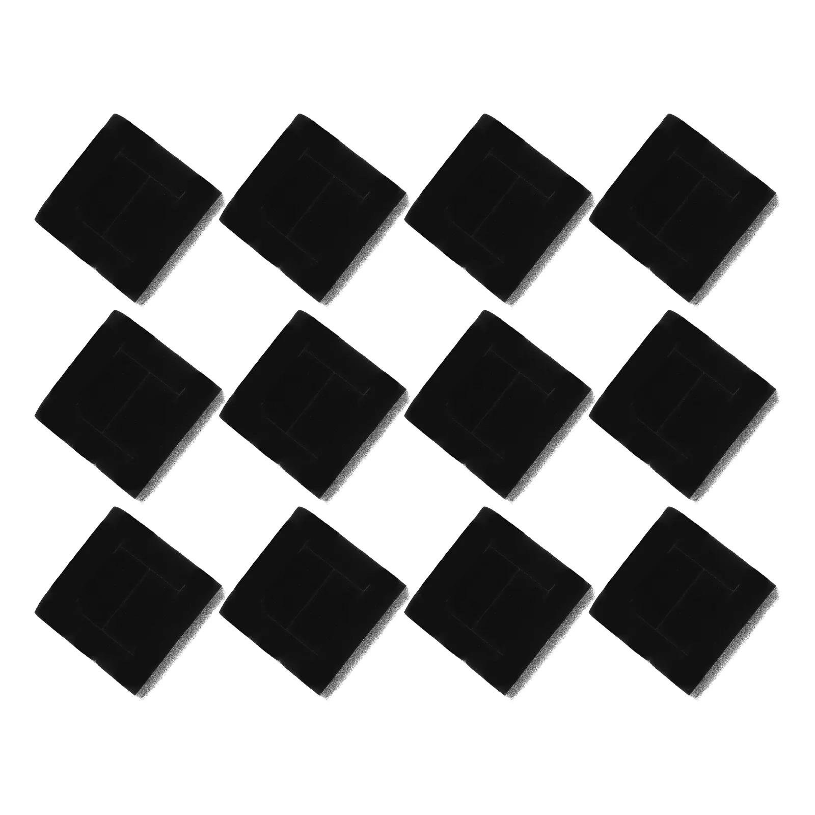 20 Pcs Jewelry Box Foam Ring Holder Black Insert Inserts for Boxes Organizer The Display Sponge Mat Ear Stud Man