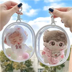 10CM Jewelry Organizer Transparent Storage Box Pouch Mystery Box Plastic Box Cute Doll Bag Organization Keychain Dustproof Case