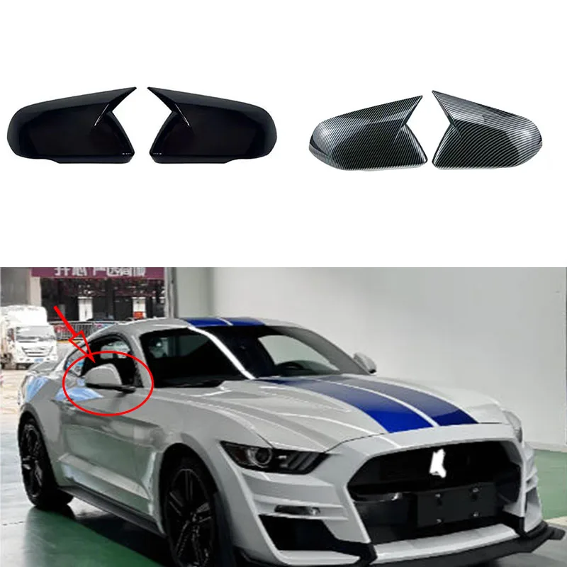 

Для Ford Mustang 2015-2020: накладка на боковое зеркало заднего вида, крышка зеркала, внешняя отделка двери, карбон