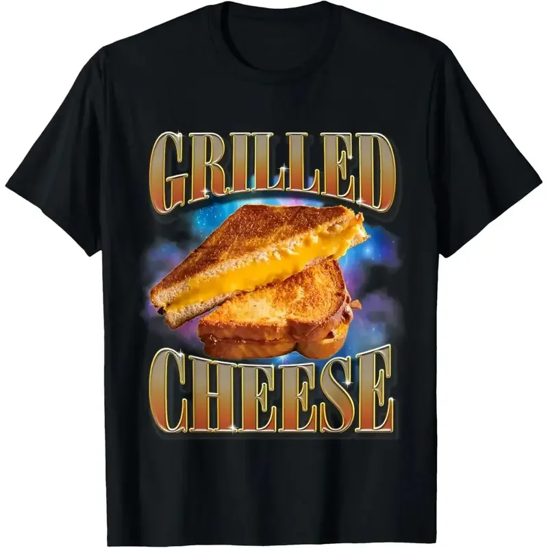 Unisex Grilled Cheese Food Lover Funny Gag Weird Meme 90s Trendy T-Shirt