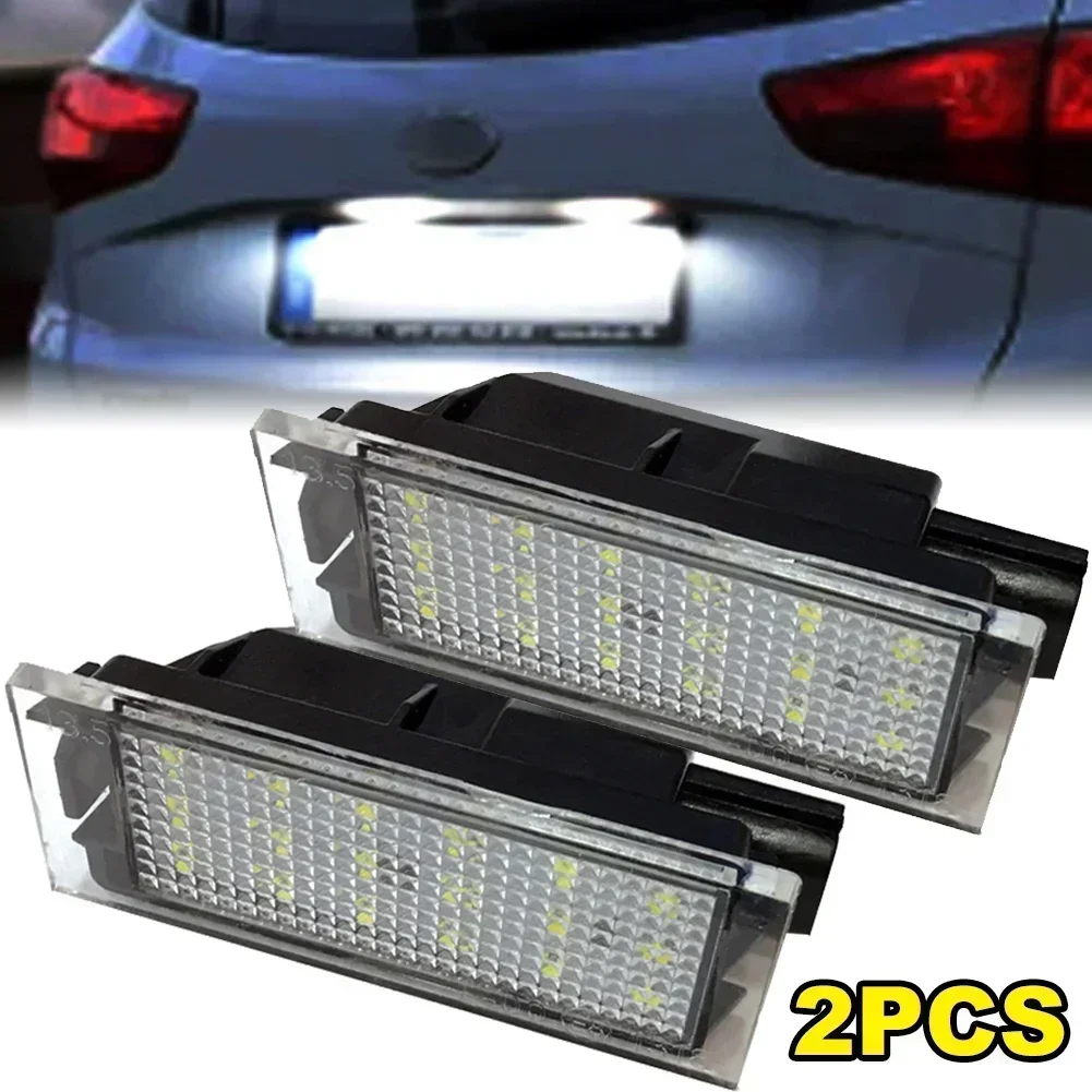 1-2PCS For Renault Megane 2 Clio 3 Laguna 2 Espace 4 Twingo Master Vel Satis Car LED Number License Plate Light White 18LED Lamp - view 3
