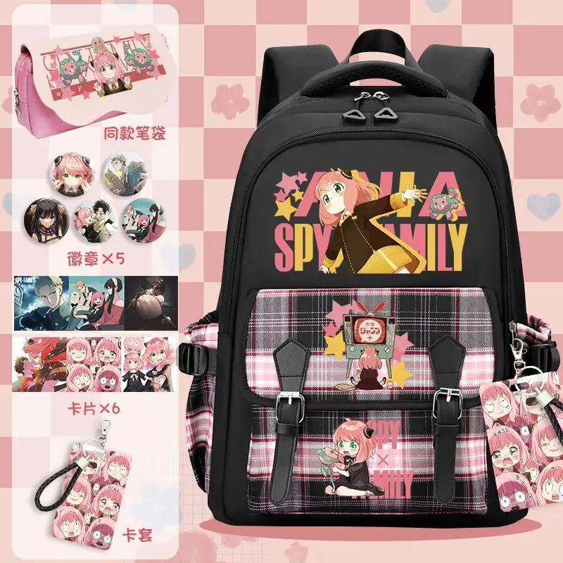 Spy X Family Merchandise Aniya Cigua Student Female Large Backpack Elementary Middle High School Cartoon Anime