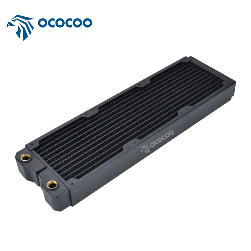 

OCOCOO 360mm Copper Radiator 40mm Thickness G1/4 Thread Computer Water Cooling Liquid Heat Exchanger Suitable 120mm Fan OC-CRD36