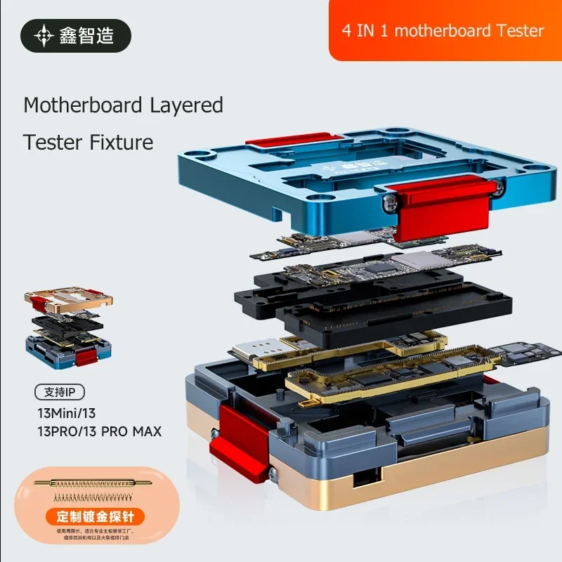 Xinzhizao middle-level motherboard test rack Apple iPhoneX XS Max 12 13 14 Pro max upper and lower layered Motherboard test rack