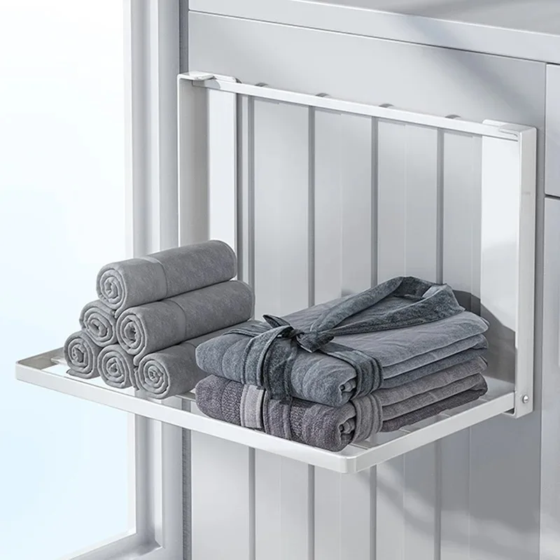 Suporte Magnético Dobrável para Máquina de Lavar Roupa de Varanda, Cabideiro Lateral para Roupas e Toalhas, Prateleira de Armazenamento para Banheiro