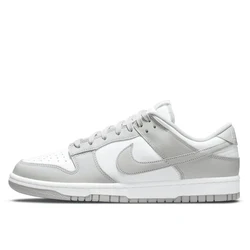 Nike Dunk Low-Chaussures de Skateboard pour Homme et Femme, Baskets Classiques Unisexes, Gris et Blanc