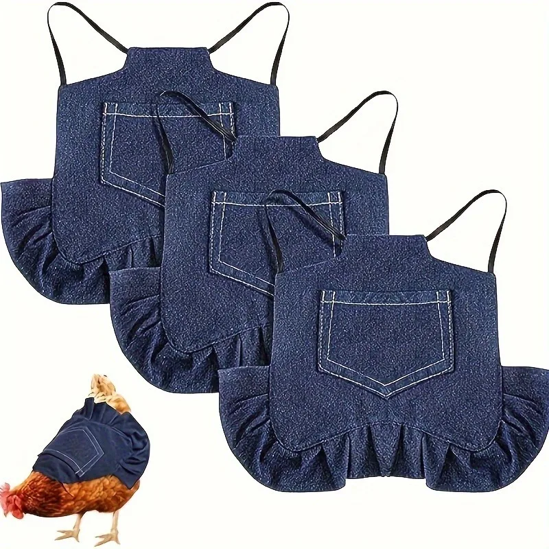 1PC Chicken Saddle Apron with Double Layer Feather Protection Linen Poultry Harness Hen ooster Back Protector Adjustable