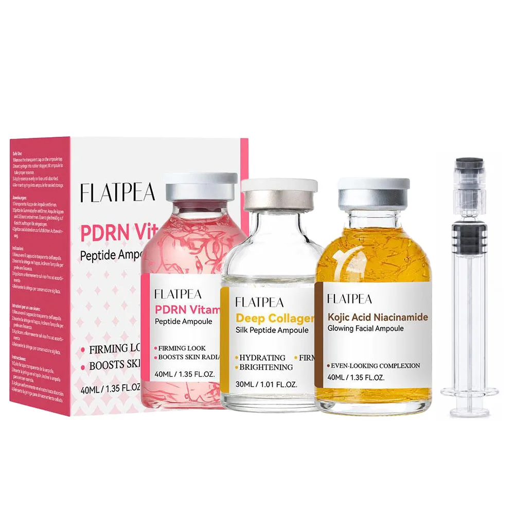 PDRN Vitamin Silk Peptide Ampoule Face Serum 30ml,Brightening Hydrating Facail Serum, Firming Elasticity Booster with Salmon DNA