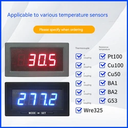 YB5140TM Thermocouple K-type J E PT100 Thermal Resistance LED Digital Thermometer Electronic Digital Display Thermometer T