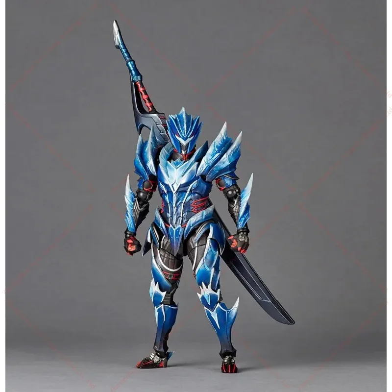 100% Original KAIYODO estatua de juguete móvil modelo Revoltech increíble Yamaguchi Monster Hunter Rise: Sunbreak Lunagaron Set Wirebug