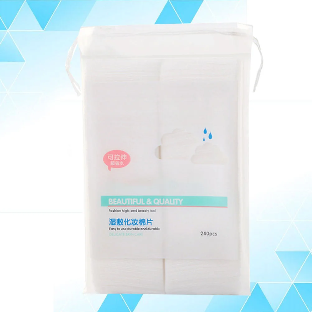 

240 Pcs Wet Makeup Cotton Stretchable Pads Face Cleaning Bulk Removal for Women