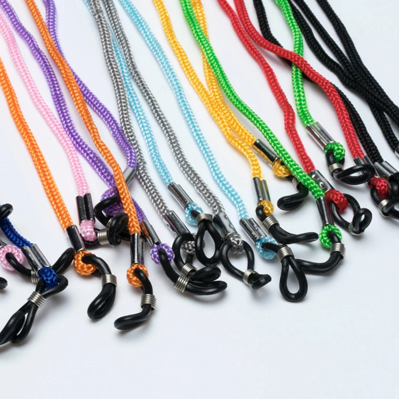 Ajustável Neck Cord Strap para óculos e óculos de sol, titular, corda Landyard, cor preta, 12pcs por lote