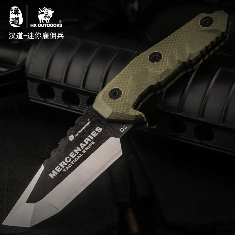 HX FREIEN Mini mercenaries jagd überleben taktik gerade messer messer überleben messer geschenk hohe sharp messer