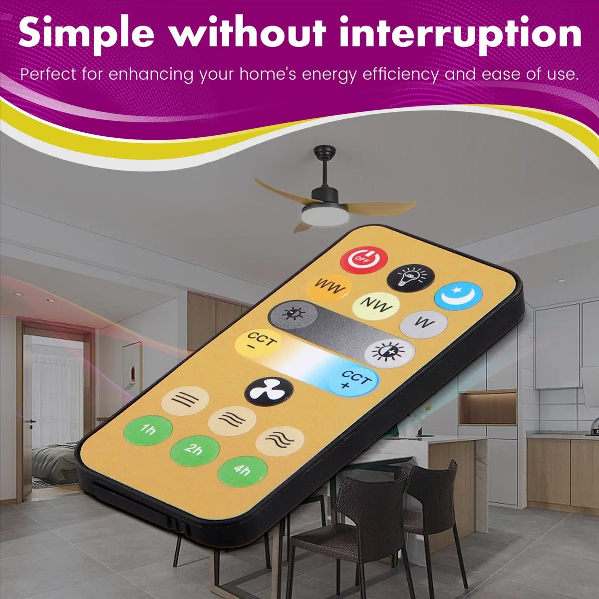5pcs Wireless Switches, 3-Speed Timing Remote Control, for E27 Ceiling Fan Light, 1-4h Timing Remote Control
