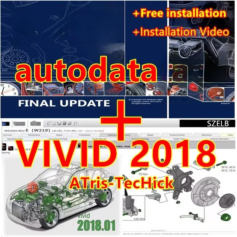 Autodata 3.45 / 3.41 / 3.40  + Vivid 2018 Workshop DATA 2018 Atris-Technik Parts Catalog Europe Car Repair Software multilingual