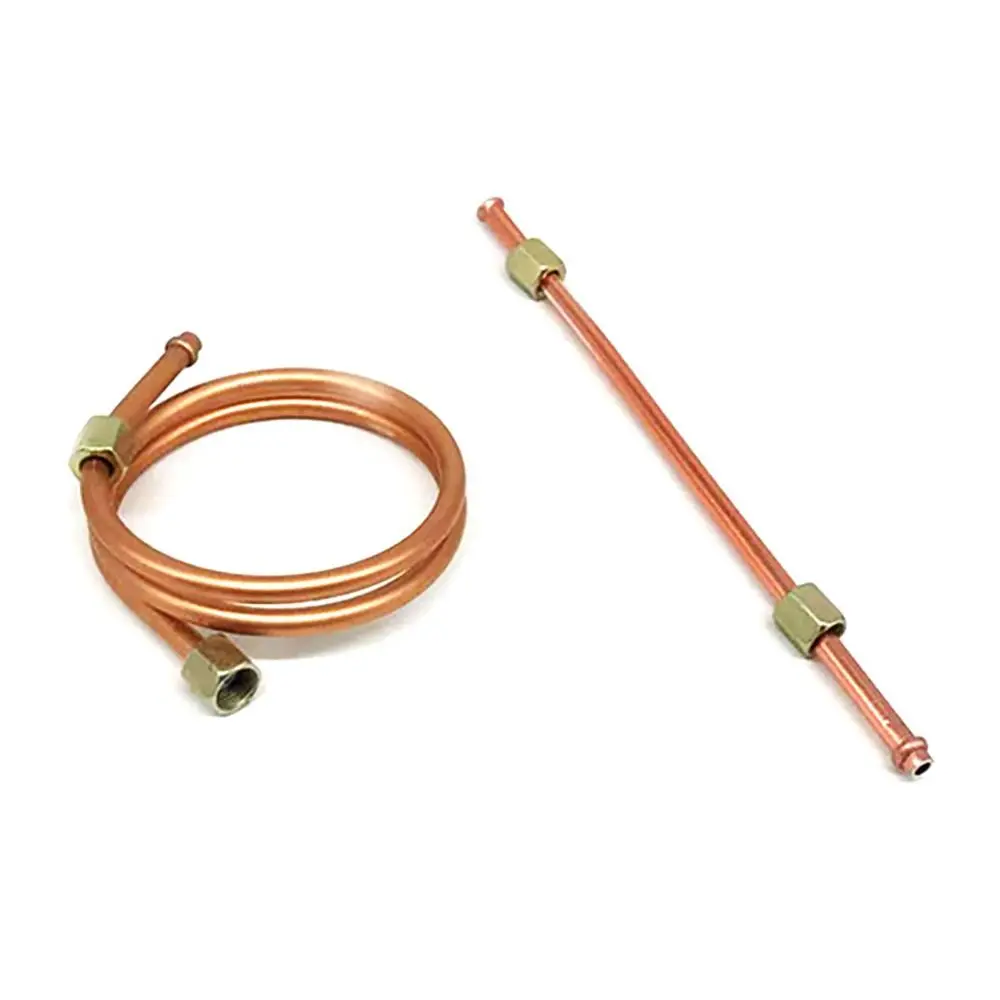 1Pcs Aluminum Copper-plated Air Compressor Exhaust Tube 200/400/600/800mm Bendable Pressure Relief Valve Tube Air Line Hose view 3