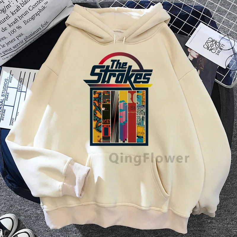 the Strokes hoodies men streetwear vintage japanese Winter  Hooded Shirt sweatshirts man Winter  tracksuit