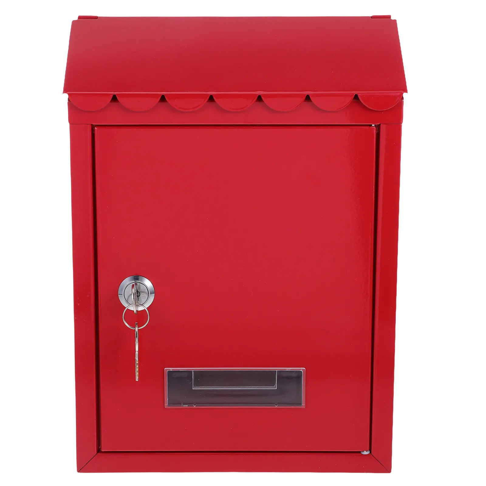 Wall Mounted Tinplate Mailbox Locking Secure Retro Style Large Capacity Office Mailbox Office Donation Box