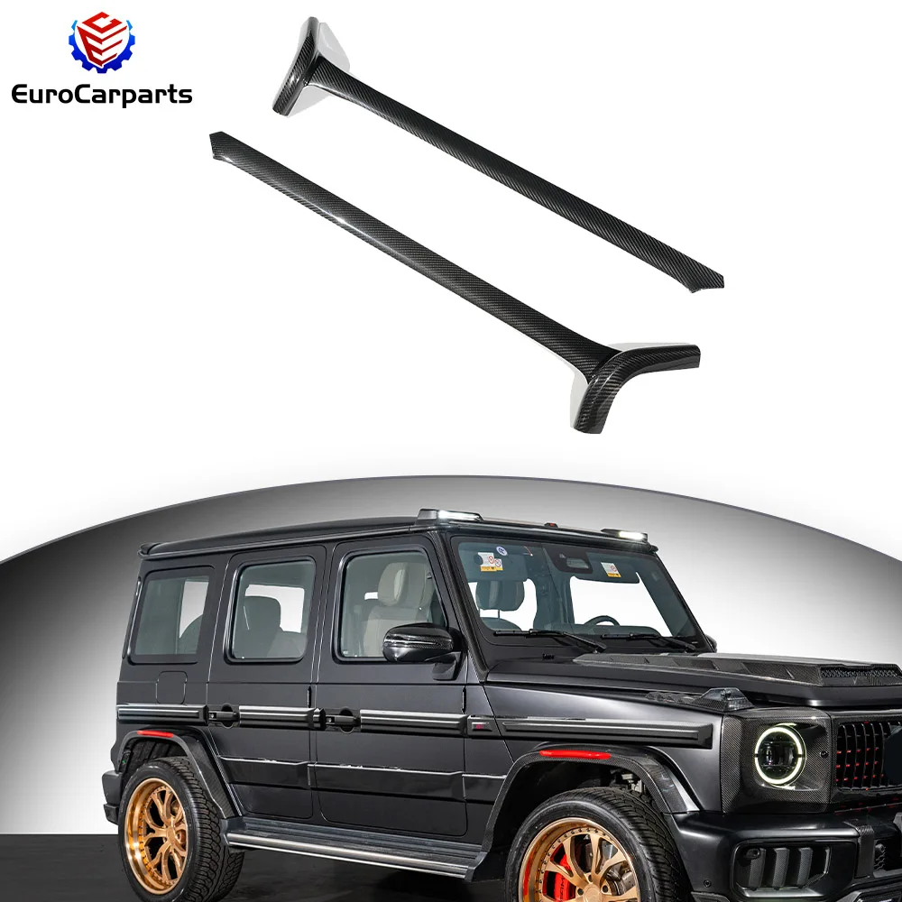 

2025y New G Class W465 A Pillar Addon Dry Carbon Fiber Front Window Trims A Pillar Car Upgrade Replacement Exterior Trims