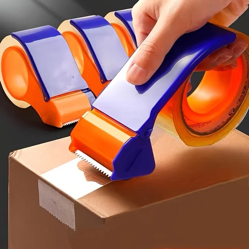1/3 Stück robuster, ergonomischer, tragbarer Verpackungsbandabroller mit integriertem Schneider, Washi-Tape-Schneider für Lagerarbeiter und Schreibwaren