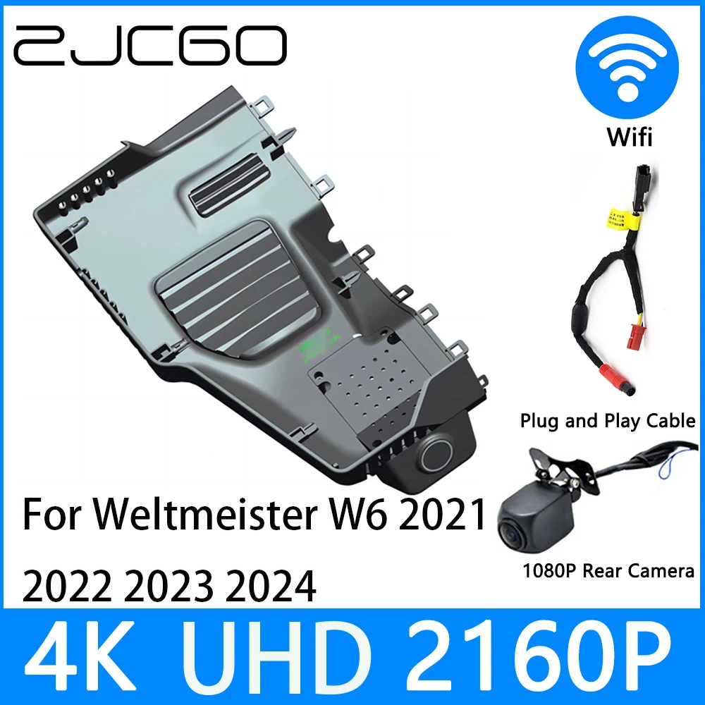 

ZJCGO Dash Cam 4K UHD 2160P Car Video Recorder DVR Night Vision Parking for Weltmeister W6 2021 2022 2023 2024