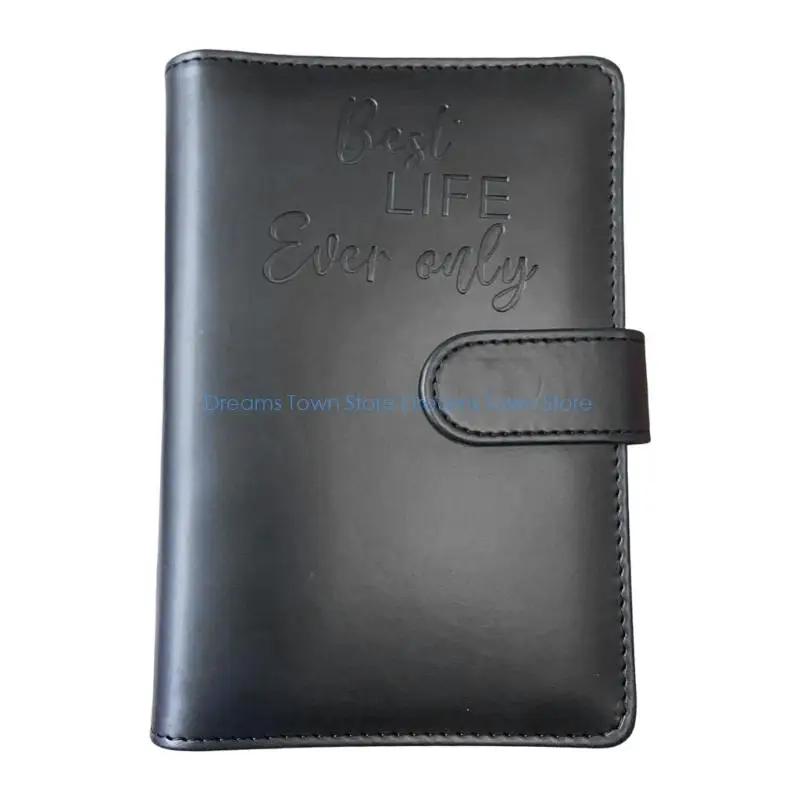 HX6A PU Leather Binder Notebook Cover with Closure For Office School Travel