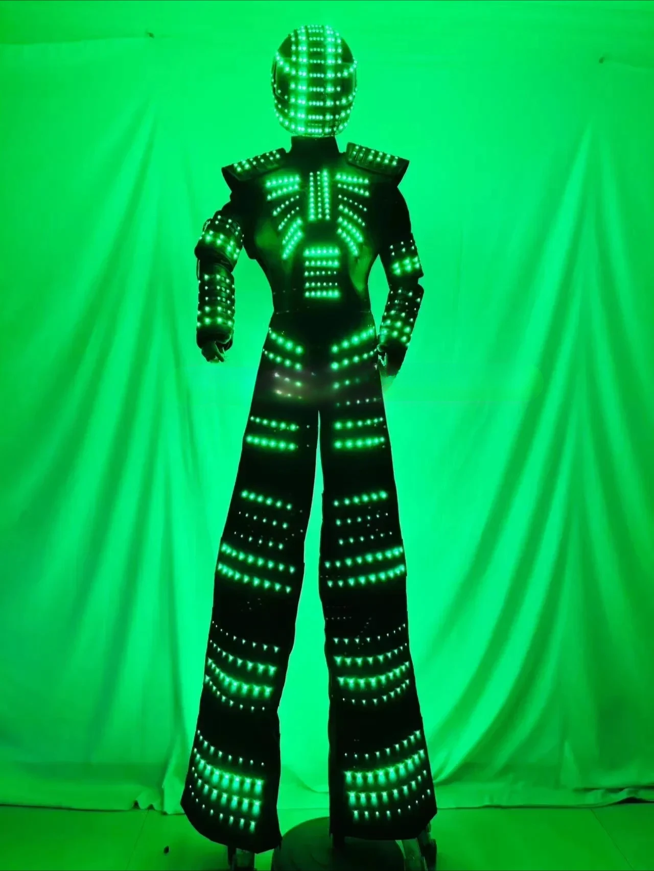 Luminous LED Stilts Walker Robot Qualified Factory Direct Supply Light Up Costume for Events Holiday Show Performance Stage DJ