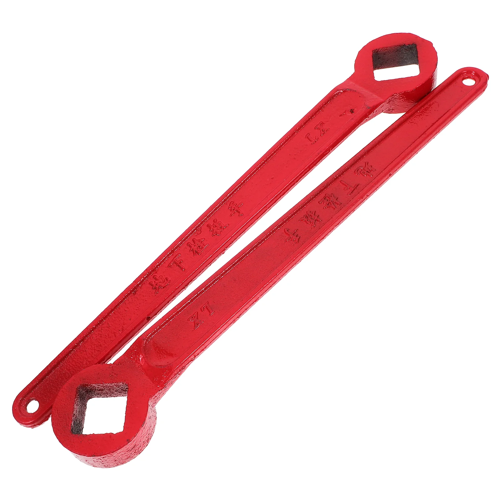 

2 Pcs Fire Hydrant Wrench Spray Paint Emergency Tools Demolition Spanner Red Fighting