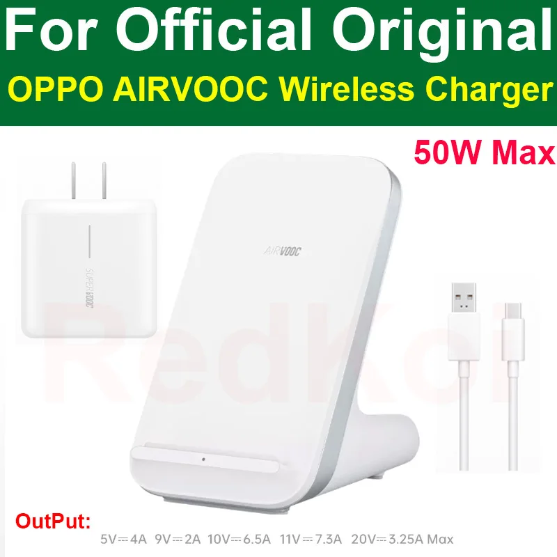 Carregador sem fio OPPO-AirVOOC, 50W, 20V, 3,25A máx., OPPO OnePlus, Carregador sem fio Realme