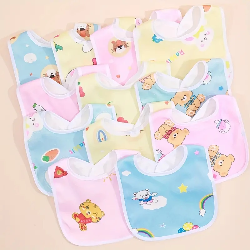 

Colorful patterned cotton baby bib U-shaped baby burp cloth scarf Boy Girl Feeding drool bib combo set
