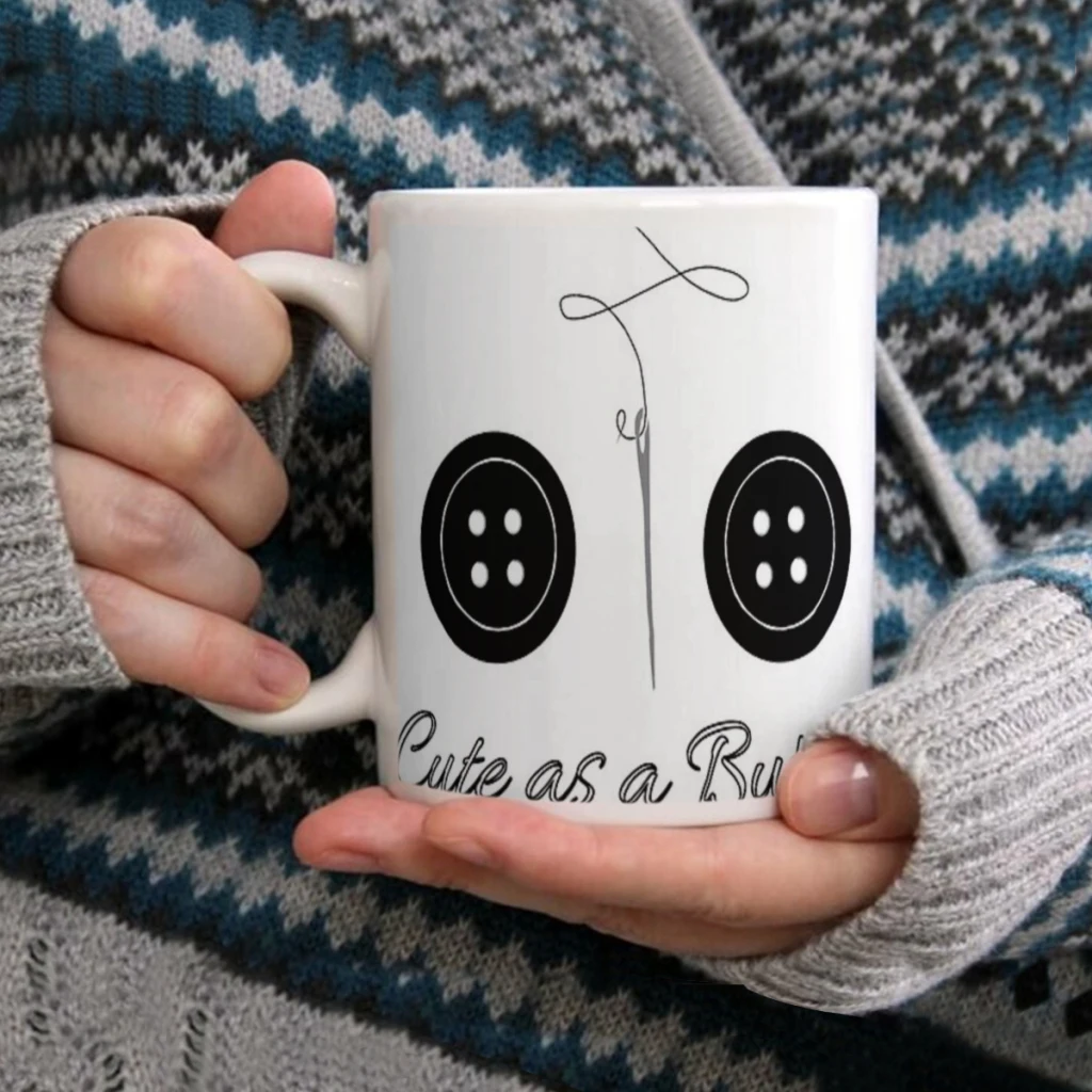 

coraline jones cute as a buttonCoffee Mug Tea Cup 11oz Coffee Cup Funny Birthday Ceramic Mug Personalized Cup