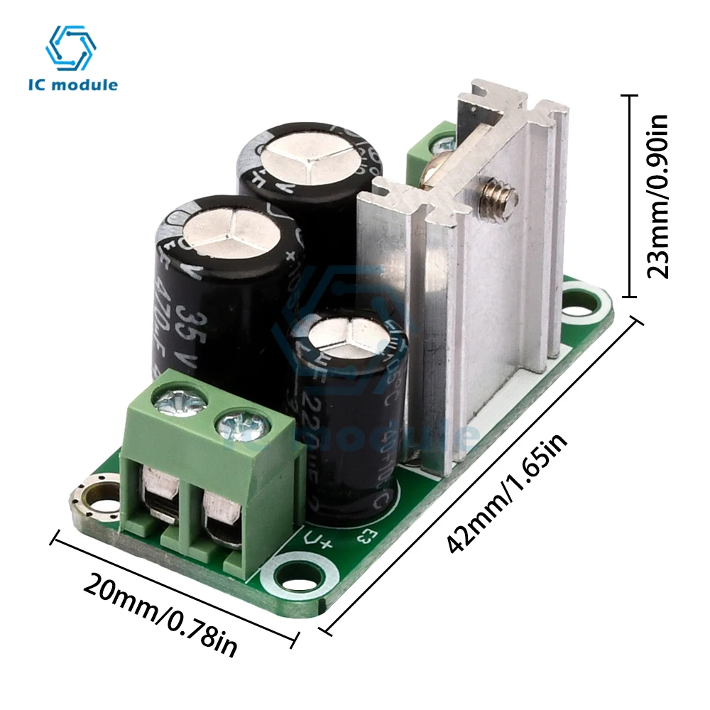 Einzelnes geregeltes Strom versorgungs modul Gleichstrom 5V 6 \\ V 9V 12V 15V 24V Gleich richter filter platine 7805/ 7809 / 7812/7824 für Audio