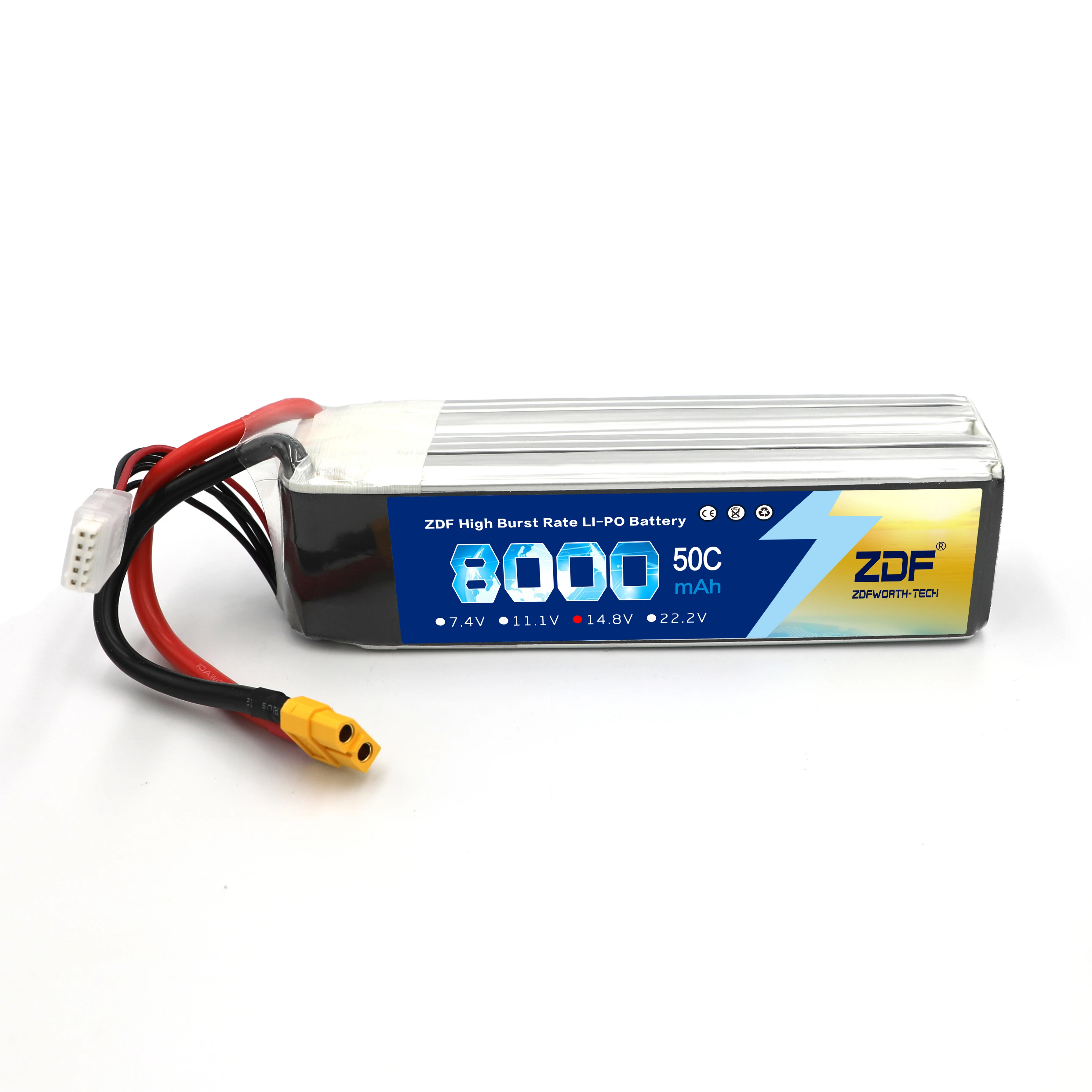 ZDF 4S bateria Lipo 14.8V 50C max 100C 8000mAh RC bateria z XT60 TRX EC5 XT90 wtyczka dla RC samochodów ciężarowych Truggy Racing Hobby części