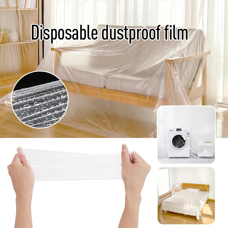 

2.7*20 Meter Disposable Furniture Dustproof Cover Dust-Proof Plastic Film Cover Sofa Clothes Household Cover Dustproof