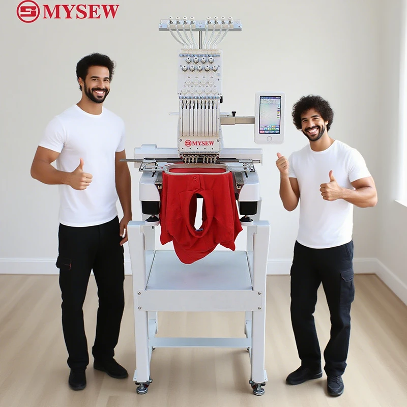 MYSEW MFS800 High Speed Automatic Computerized Clothes Cap Intelligent Single Head Industrial Embroidery Machine for Sale